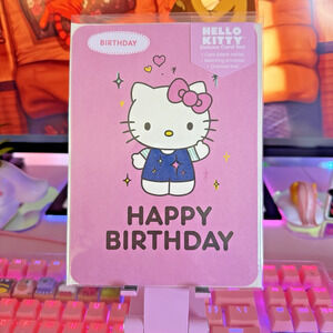 Sanrio Hello Kitty Card Set Matching Envelope Oversize Seal 2024 Happy Birthday
